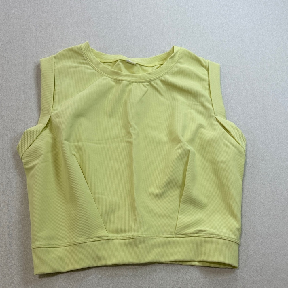 HALARA Lemon Yellow Cropped Performance Tank